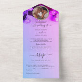 Fotoregenboogbruiloft in één uitnodiging (Binnen)