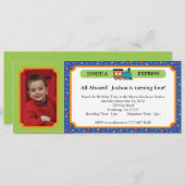 Fotoreiskaartje - Blauw & groen Kaart (Voorkant / Achterkant)