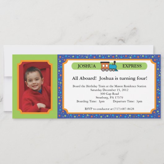 Fotoreiskaartje - Blauw & groen Kaart (Voorkant)