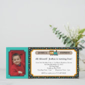 Fotoreiskaartje - Blauwgroen en zwart Kaart (Staand voorkant)