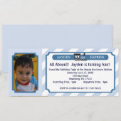 Fotoreiskaartje - lichtblauw kaart (Voorkant / Achterkant)