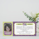 Fotoreiskaartje - Paars en groen Kaart (Staand voorkant)