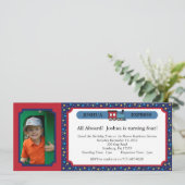 Fotoreiskaartje - Rood en blauw Kaart (Staand voorkant)