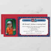 Fotoreiskaartje - Rood en blauw Kaart (Voorkant / Achterkant)