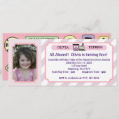 Fotoreiskaartje - Roze stripes Kaart (Voorkant / Achterkant)