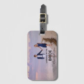 Fotoreistekst voor Bride honeymoon Bagagelabel (Voorkant (verticaal))