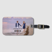 Fotoreistekst voor Bride honeymoon Bagagelabel (Voorkant (horizontaal))