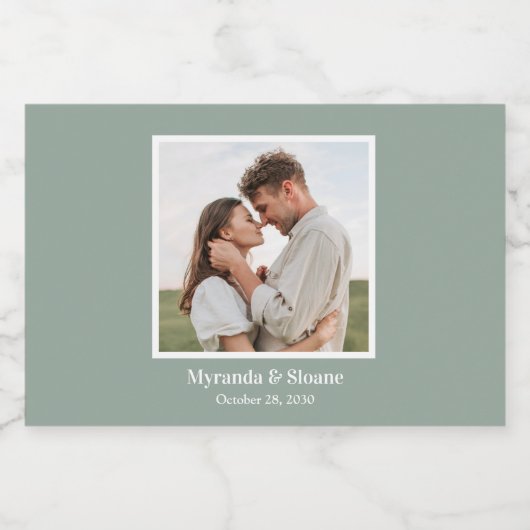 Fotorepetitie Dinner Eucalyptus Likeurfles Etiket (Enkel label)