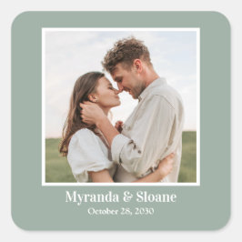 Fotorepetitie Dinner Eucalyptus Vierkante Sticker