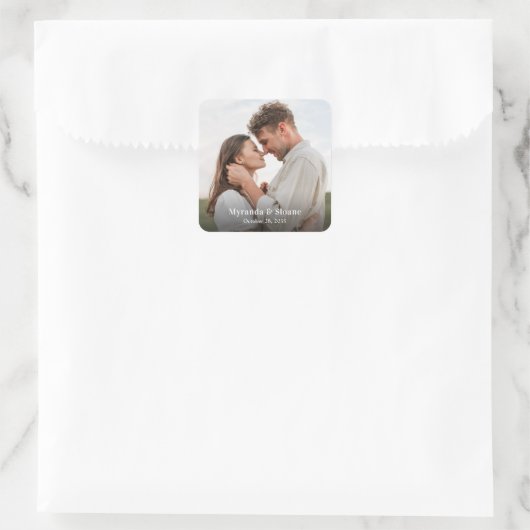 Fotorepetitiediner Vierkante Sticker (Tas)