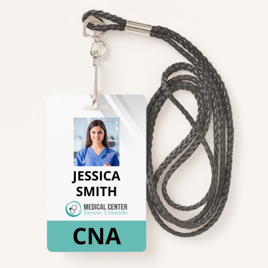 Fotorolidentificatiescherm Badge (Voorkant met draagriem)