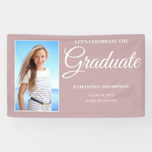 Fotoroze Afstuderen Spandoek (Horizontaal)