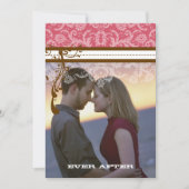 Fotoroze en chocolade bruin  luchters kaart (Voorkant)