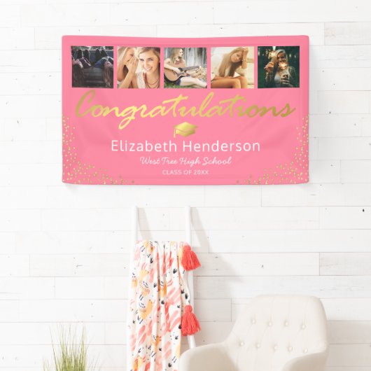 Fotoroze Gold Graduparty Spandoek (Insitu)