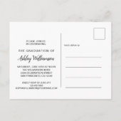 Fotoroze ombre Graduation Party Uitnodiging Briefkaart (Achterkant)