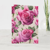 Fotoroze rozen Liefde Floral Valentijnsdag Feestdagen Kaart (Achterkant)