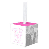 Fotoroze tourmaline, vijfde Jubileum bruiloft Decoratie (Voorkant hoekig)