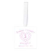 Fotoroze tourmaline, vijfde Jubileum bruiloft Decoratie (Voorkant)