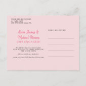 Fotoroze verloving aankondiging briefkaart (Achterkant)