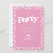 Fotoroze vetgedrukte moderne afstudeerder simpele  kaart (Achterkant)