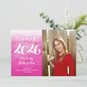 Fotoroze Waterverf, klasse 2019 Afstuderen Kaart (Staand voorkant)