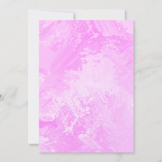 Fotoroze Waterverf Sjabloon aanjager Kaart (Achterkant)