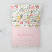 Fotoroze xoxo floral feestdagen kaart (Binnen)