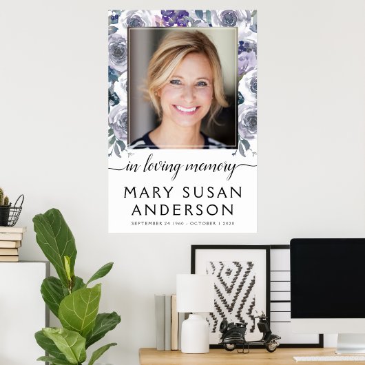 Fotorozen Welkom Bord 'Ter nagedachtenis' Poster (Thuiskantoor)