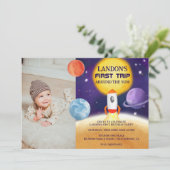 Fotoruimte Eerste reis rondom de zonsondergang 1st Kaart (Staand voorkant)