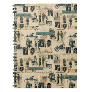  foto's 19e eeuw Collage Notitieboek