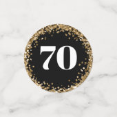 Foto's 70e verjaardag Gouden Confetti (Kleine voorkant)