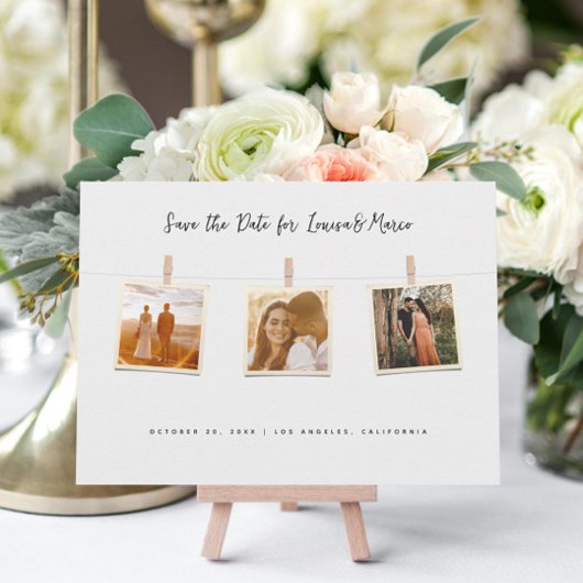 foto's aan waslijn collage  save the date