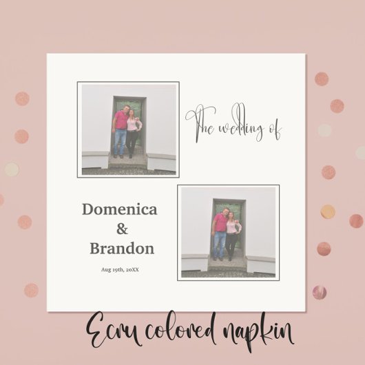 Foto's Aangepaste bruiloft Napkins Servet