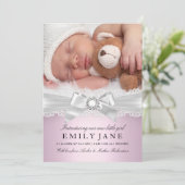  foto's - Aankondiging van geboorte foto's met roz (Staand voorkant)