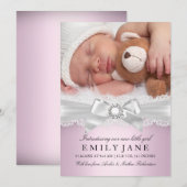  foto's - Aankondiging van geboorte foto's met roz (Voorkant / Achterkant)