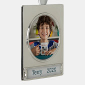 Foto's aanpassen verzilverd banner ornament (Rechts)