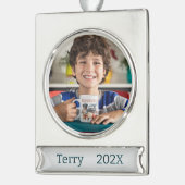 Foto's aanpassen verzilverd banner ornament (Links)