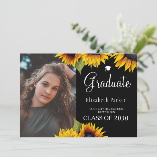 Foto's afstuderen bekendmaking kaart (Staand voorkant)