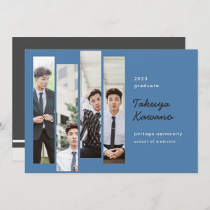 Foto's Afstuderen Cobalt Blue Black kondiging Aankondiging