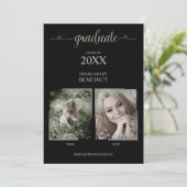 Foto's Afstuderen vervolgens op zwart (Staand voorkant)