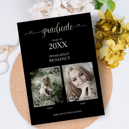 Foto's Afstuderen vervolgens op zwart