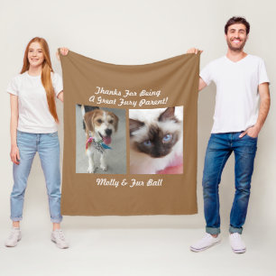 Foto's, berichten en namen van huisdieren, Lt Brow Fleece Deken