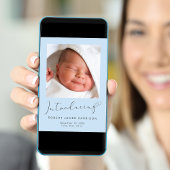 Foto's Blue Baby Boy Birth Aankondiging