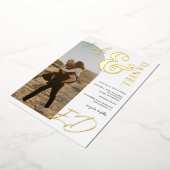 Foto's bold names script black white bruiloft folie uitnodiging (Gedraaid)