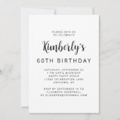 Foto's Cheers Black Script 60ste verjaardagsfeestj Kaart (Achterkant)