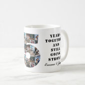 Foto's collage 25e verjaardagsgeschenken per jaar koffiemok (Voorkant rechts)