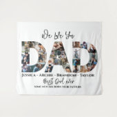 Foto's Collage Cadeau voor papa Gepersonaliseerde  Wandkleed (Voorkant (horizontaal))