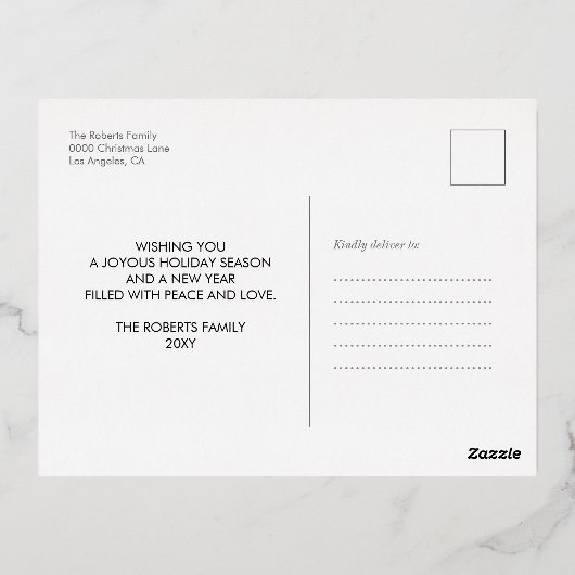 Foto's collage Prettige feestdagen Simple Classy R (Achterkant)