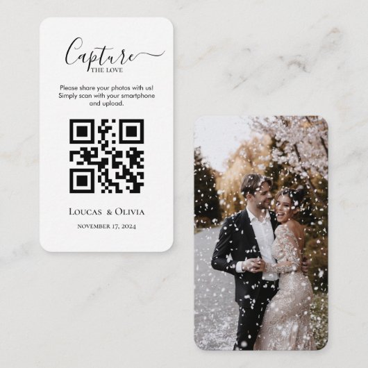 Foto's delen met QR-codebehuizing Kaart (Voorkant / Achterkant)