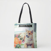 Foto's en bloemen tote bag (Voorkant)